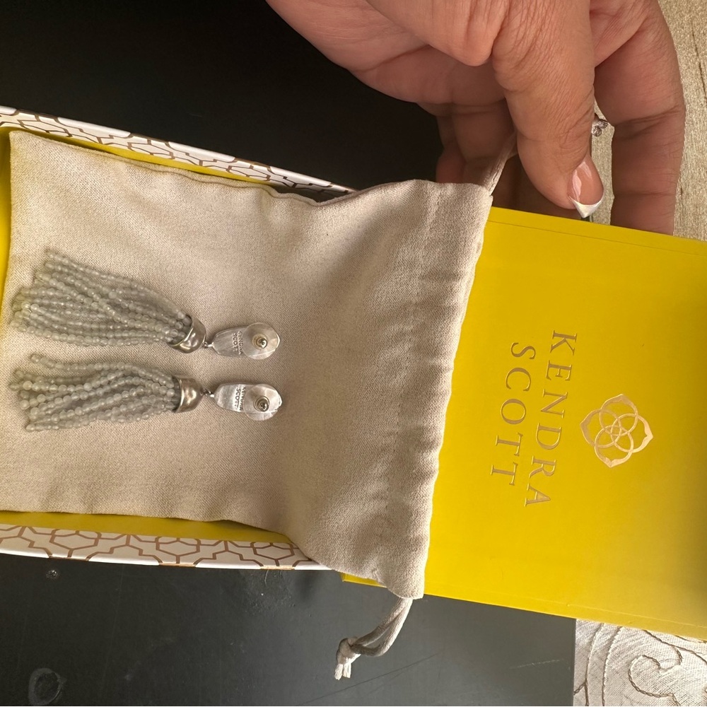 Kendra Scott Silver Fringe Earrings